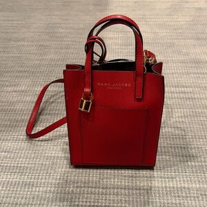 Marc Jacobs Savvy Red Micro Tote and Crossbody Bag NWT